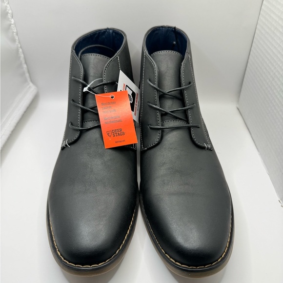 DEER STAGS Mens Black brown Cushioned Mark Almond Toe Dress Chukka Boots 10.5 M - Picture 4 of 9